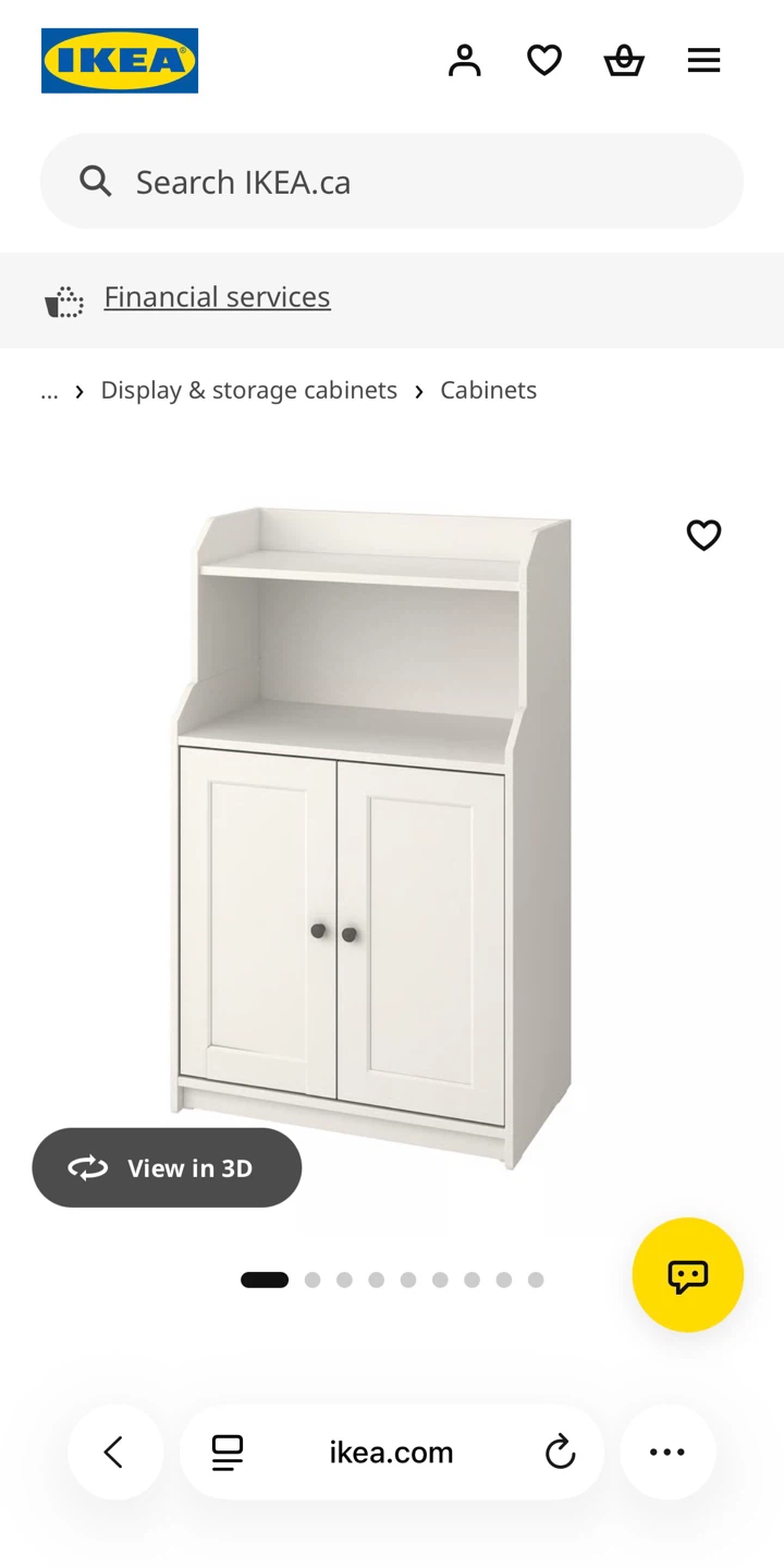 IKEA cabinet with doors and shelf