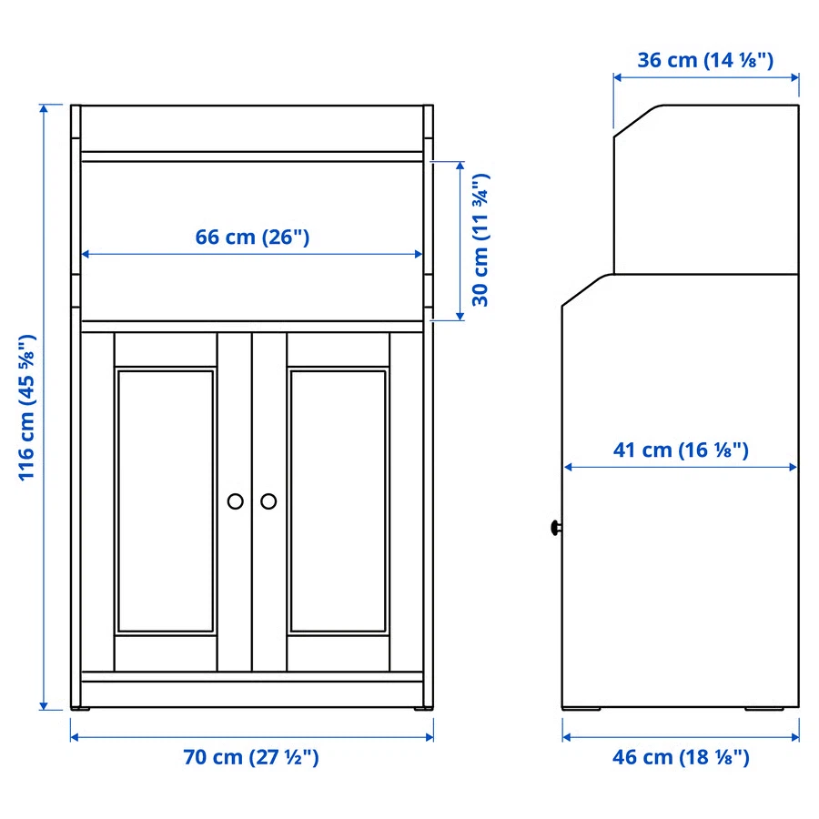IKEA cabinet with doors and shelf - photo 3