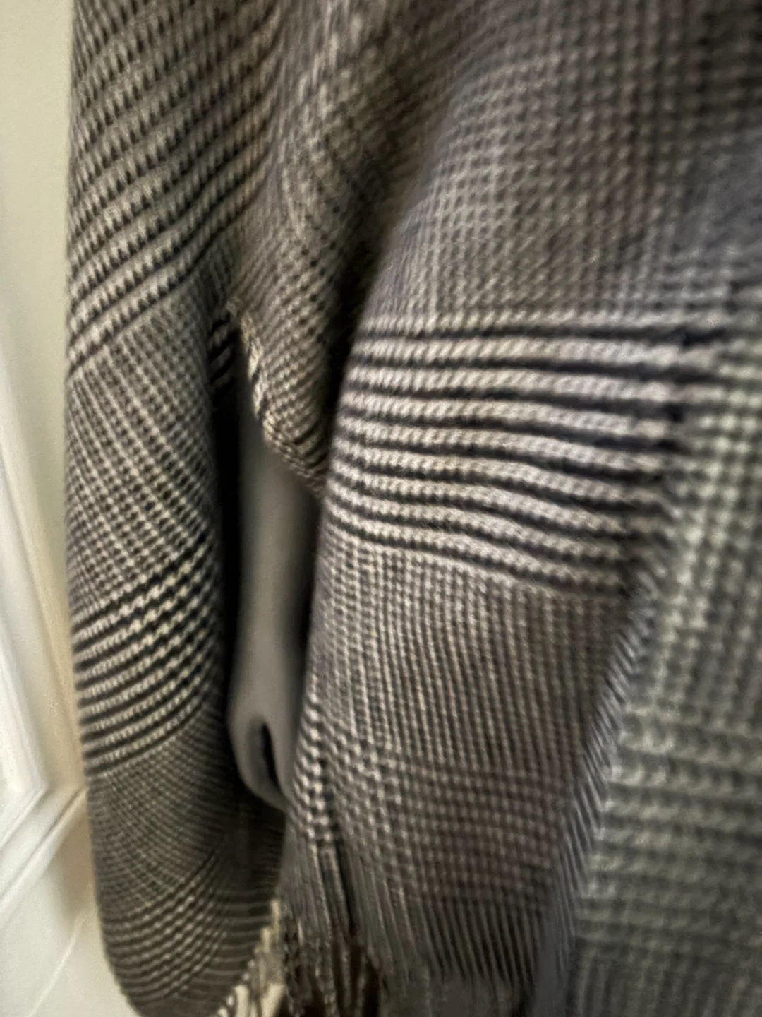 J.Crew Black and White Plaid Poncho - photo 4