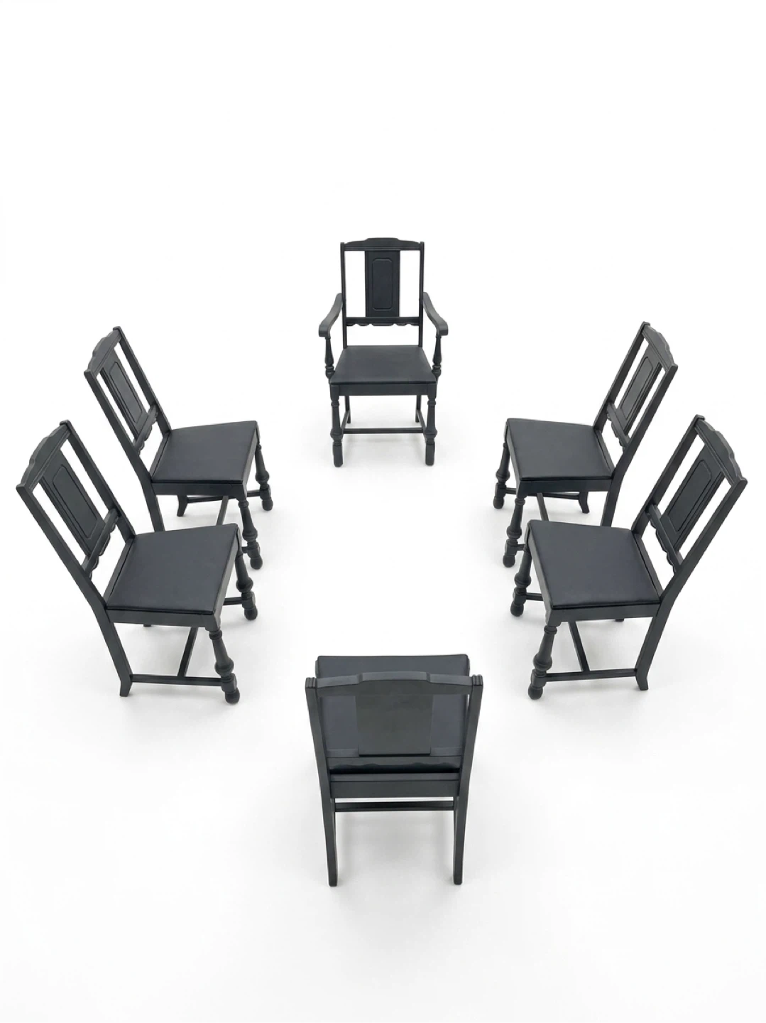 7-Piece Wooden Dining Table and Chairs Set - photo 3