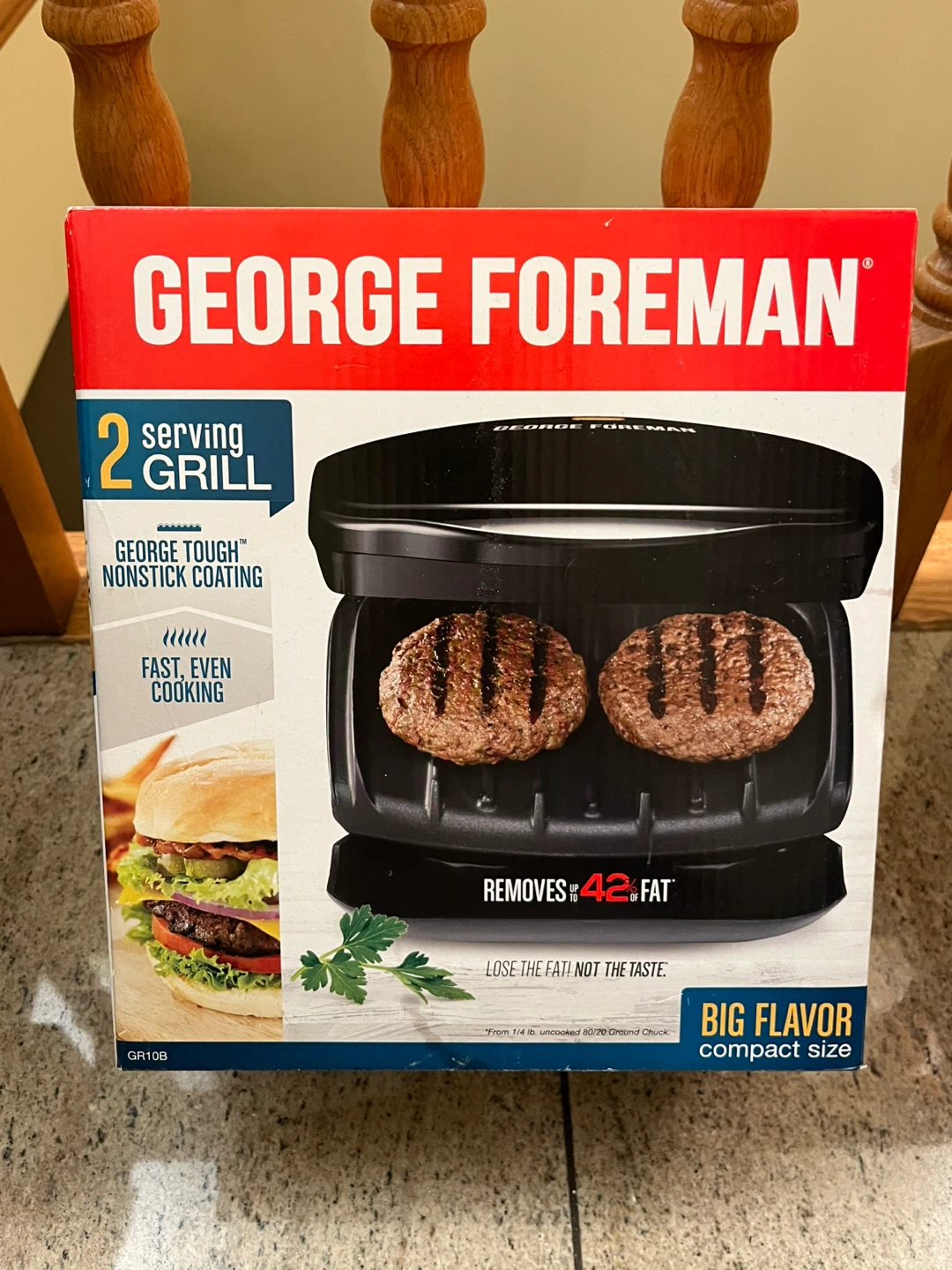 *NEW* George Foreman 2 Serving Grill GR10B