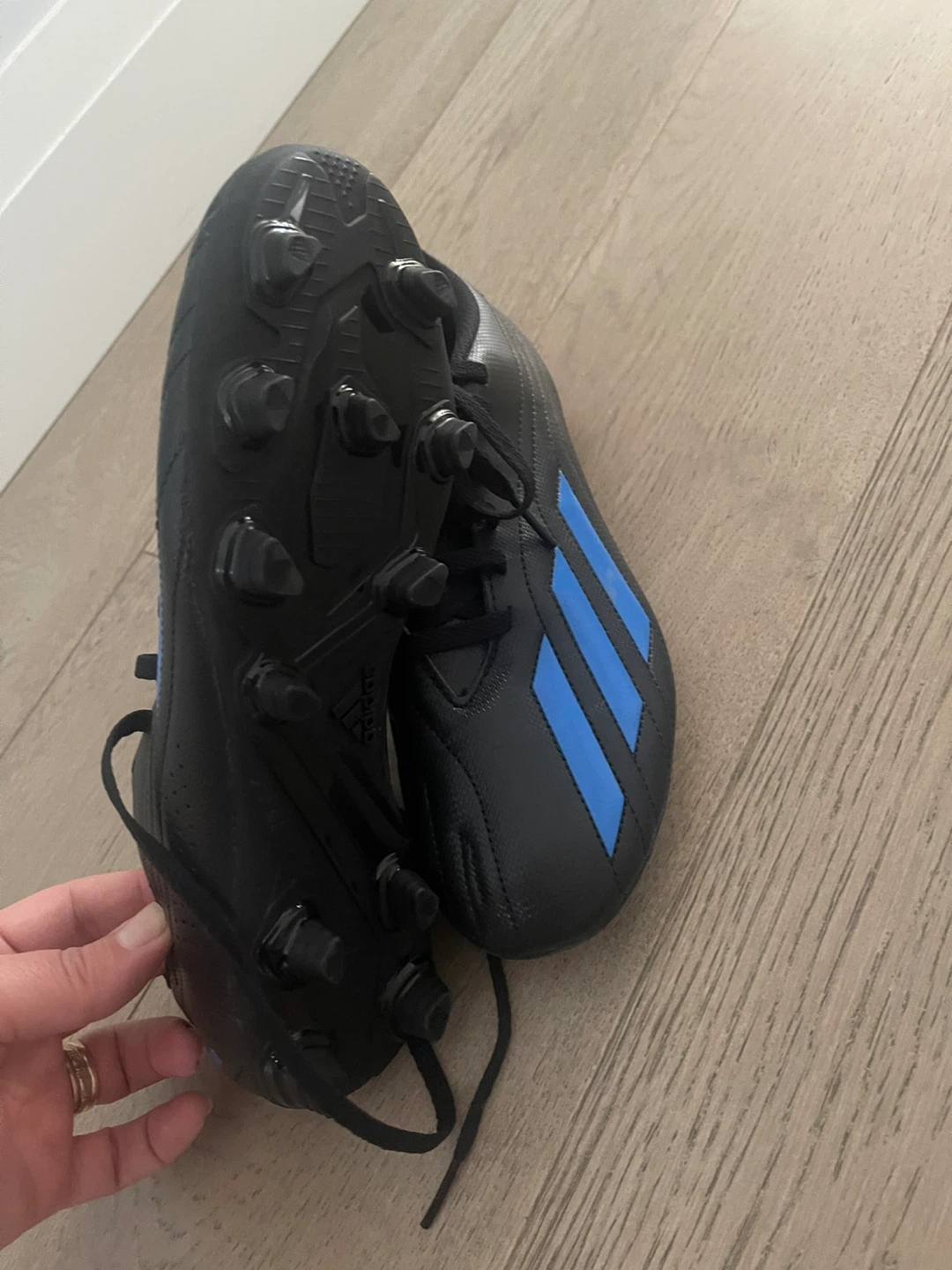 Adidas Soccer Cleats Black and Blue - photo 2