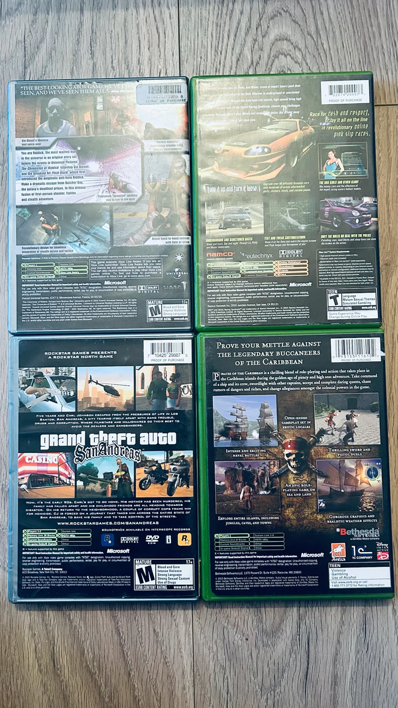 Original Xbox Games Bundle – GTA San Andreas, Riddick, SRS - photo 2