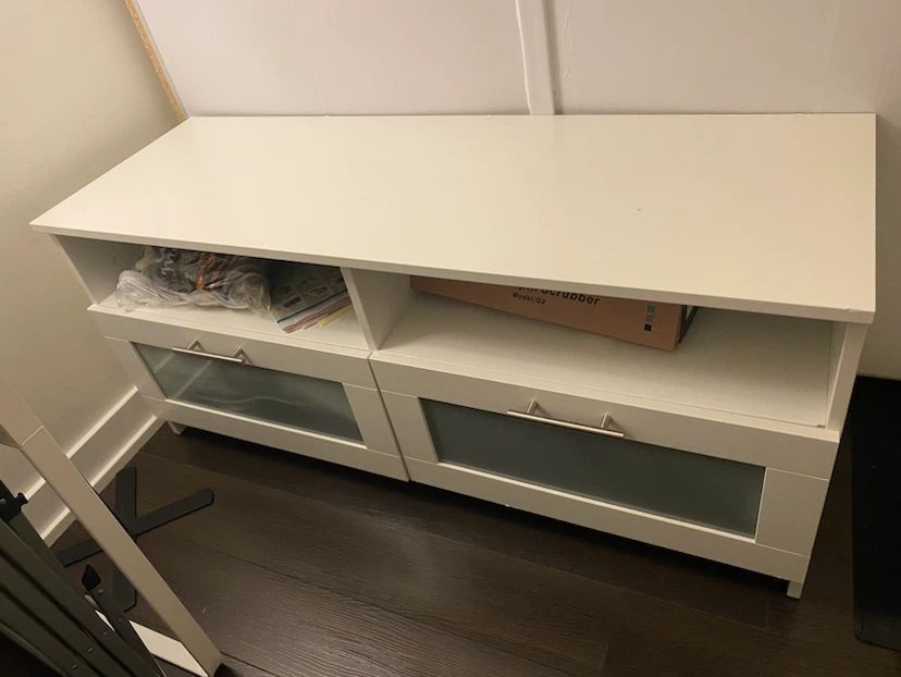 IKEA Brimnes White TV Bench - photo 2