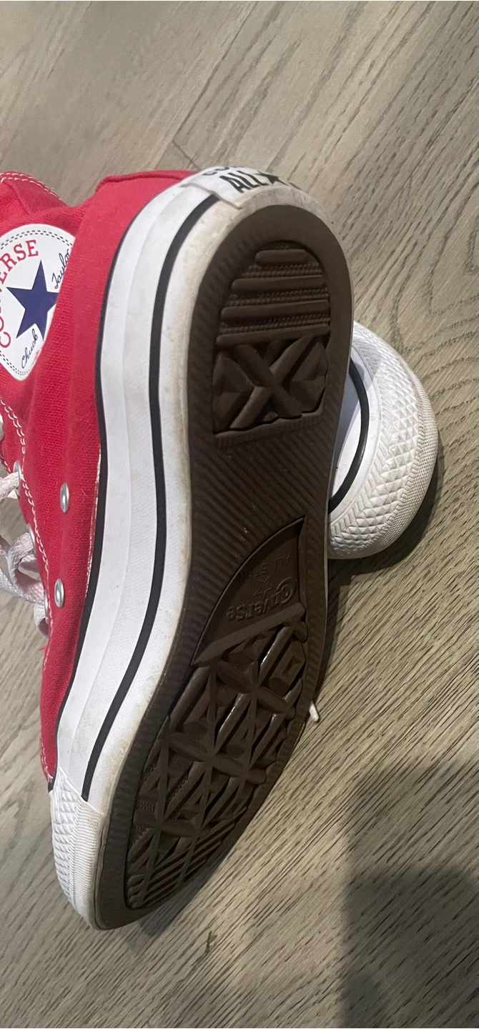 Red Converse Chuck Taylor High Tops - photo 2