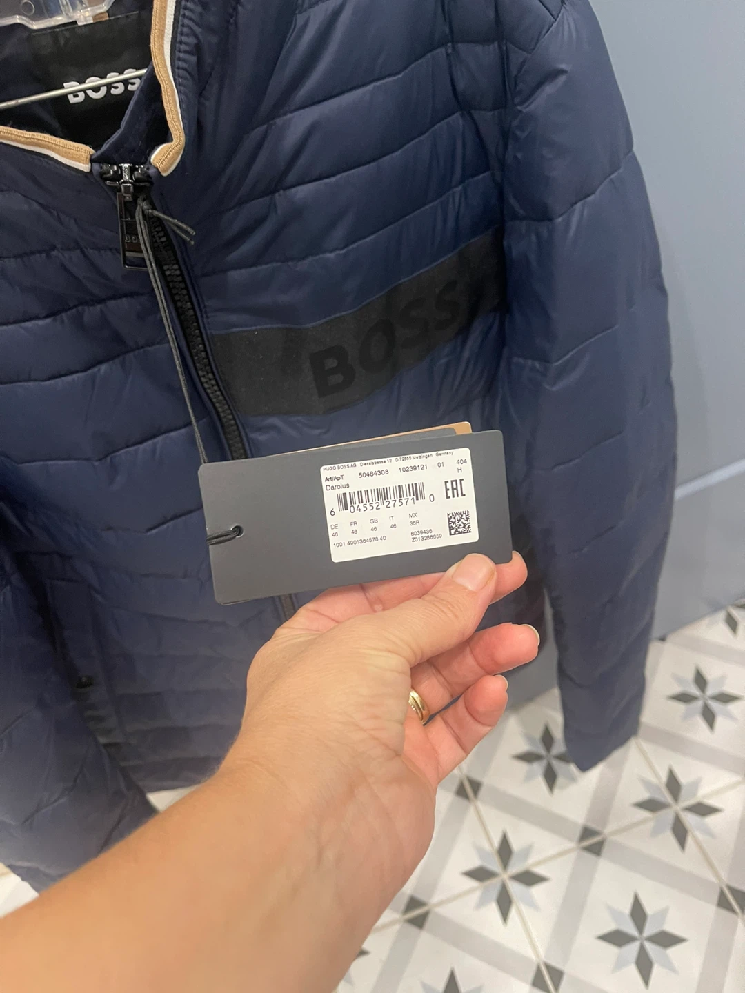 New BOSS Darolus Quilted Jacket - Navy Blue - photo 2