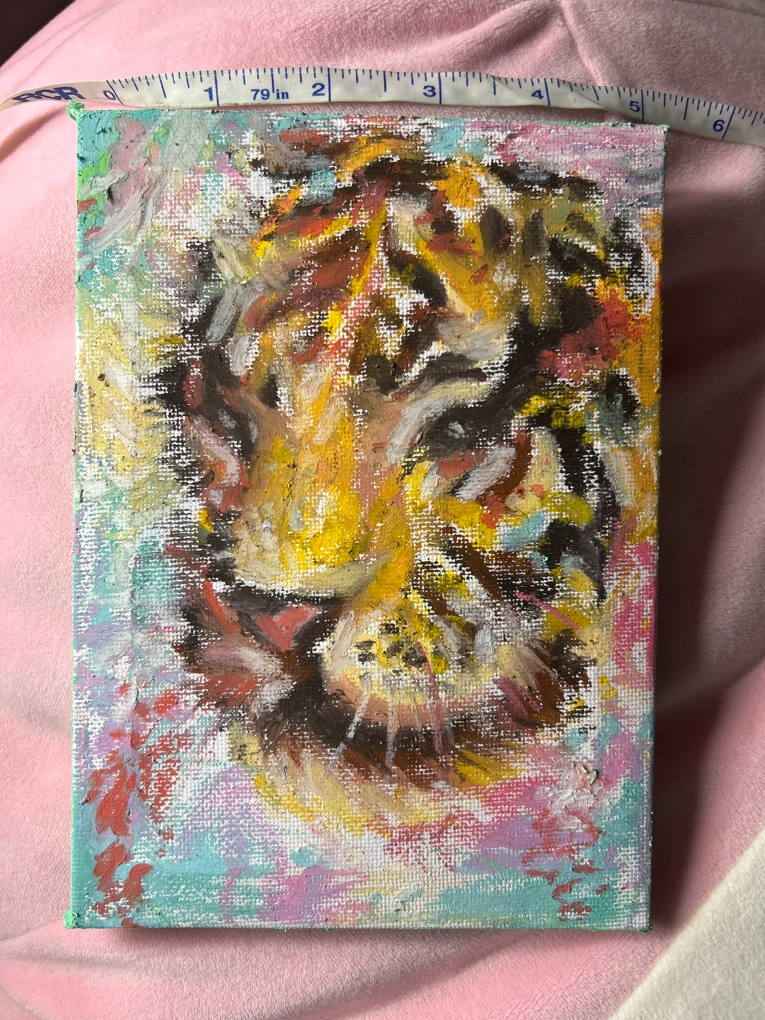 Small Tiger Oil Painting on Canvas