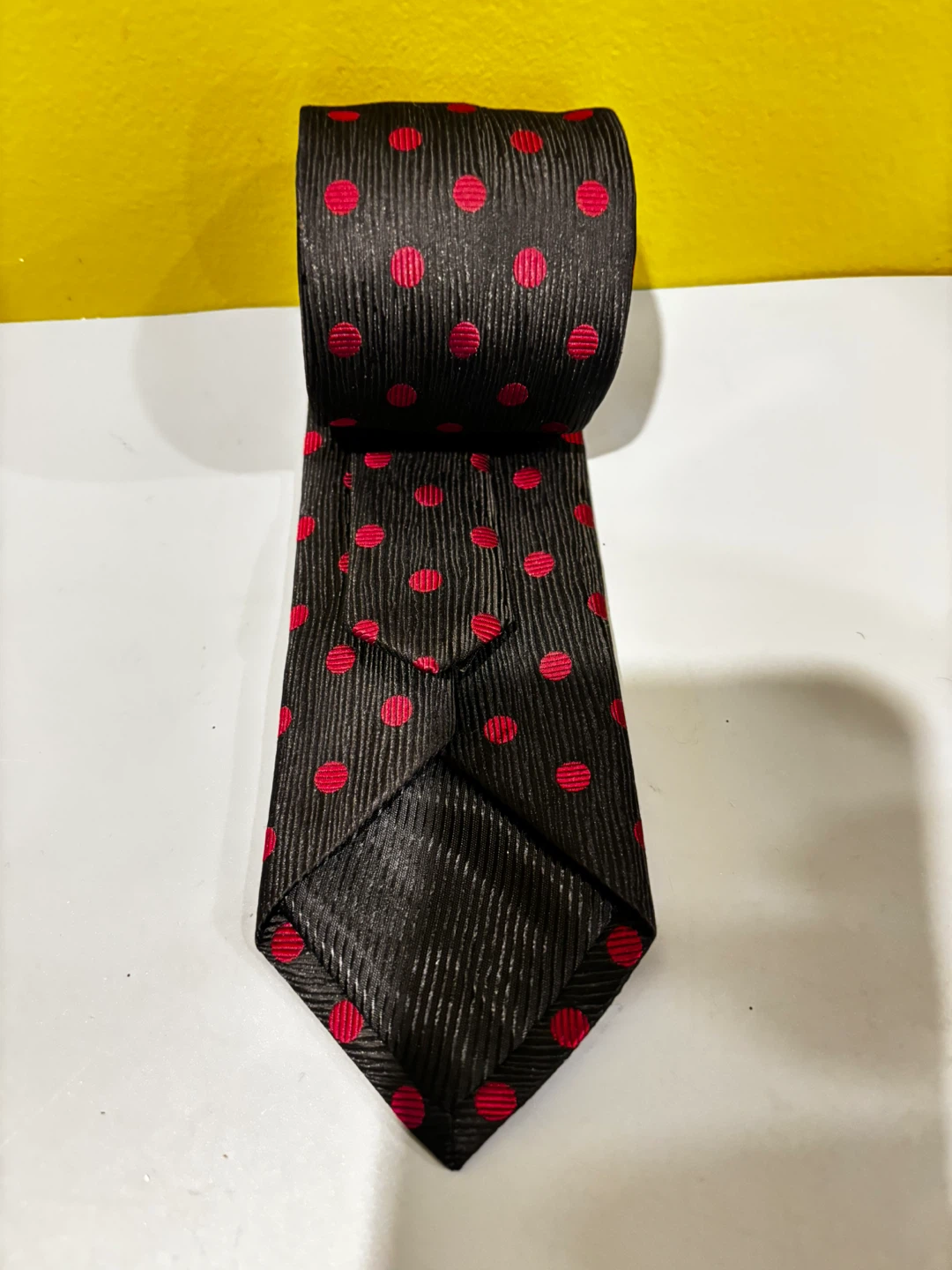Hatemoglu Black Necktie with Red Polka Dots - photo 2