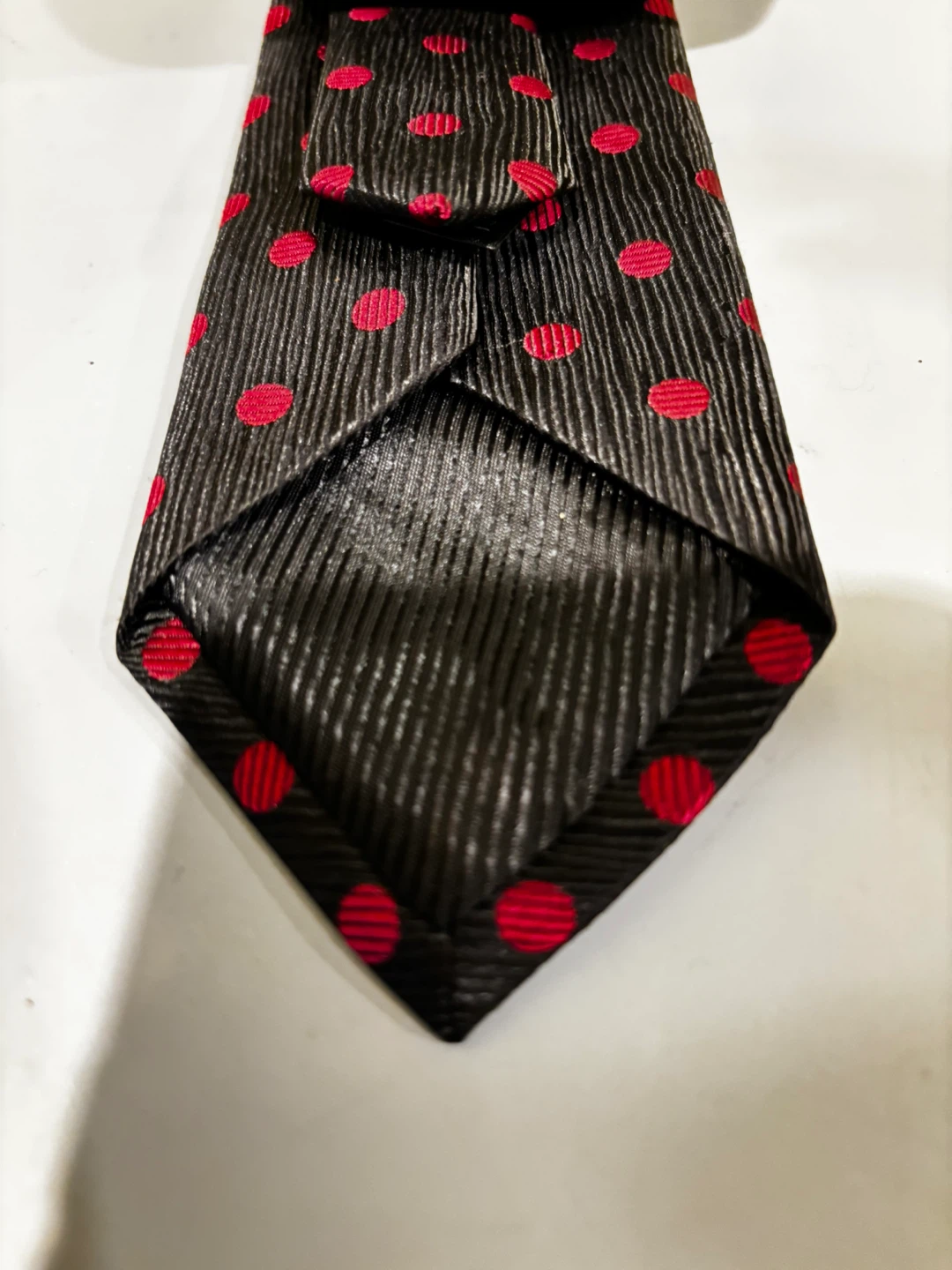 Hatemoglu Black Necktie with Red Polka Dots - photo 3