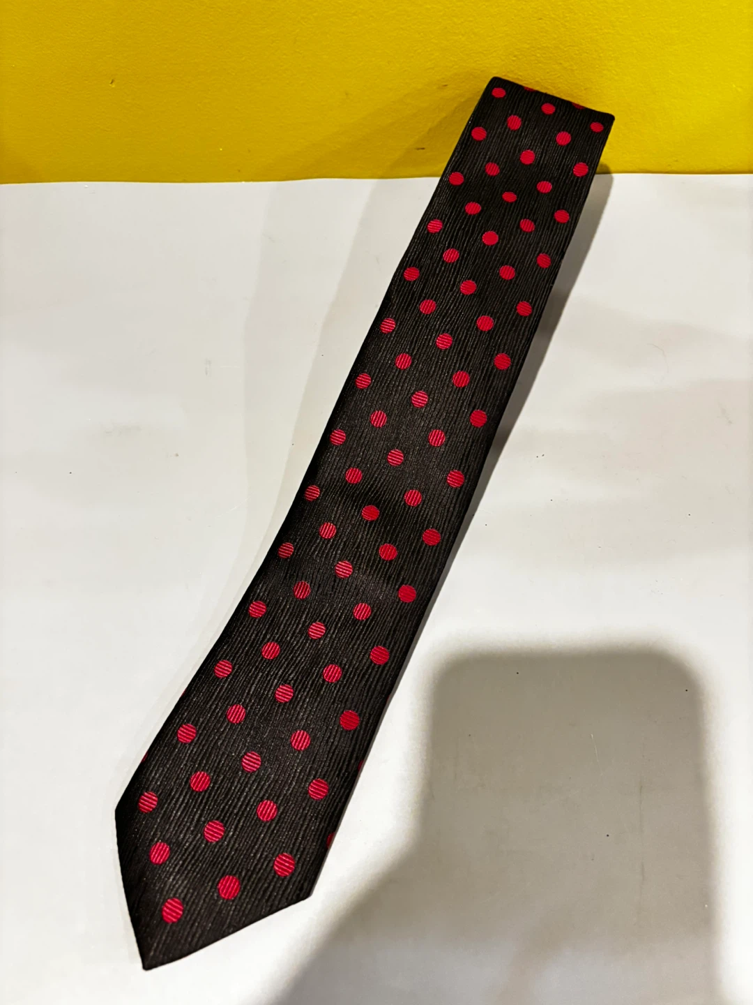 Hatemoglu Black Necktie with Red Polka Dots - photo 5