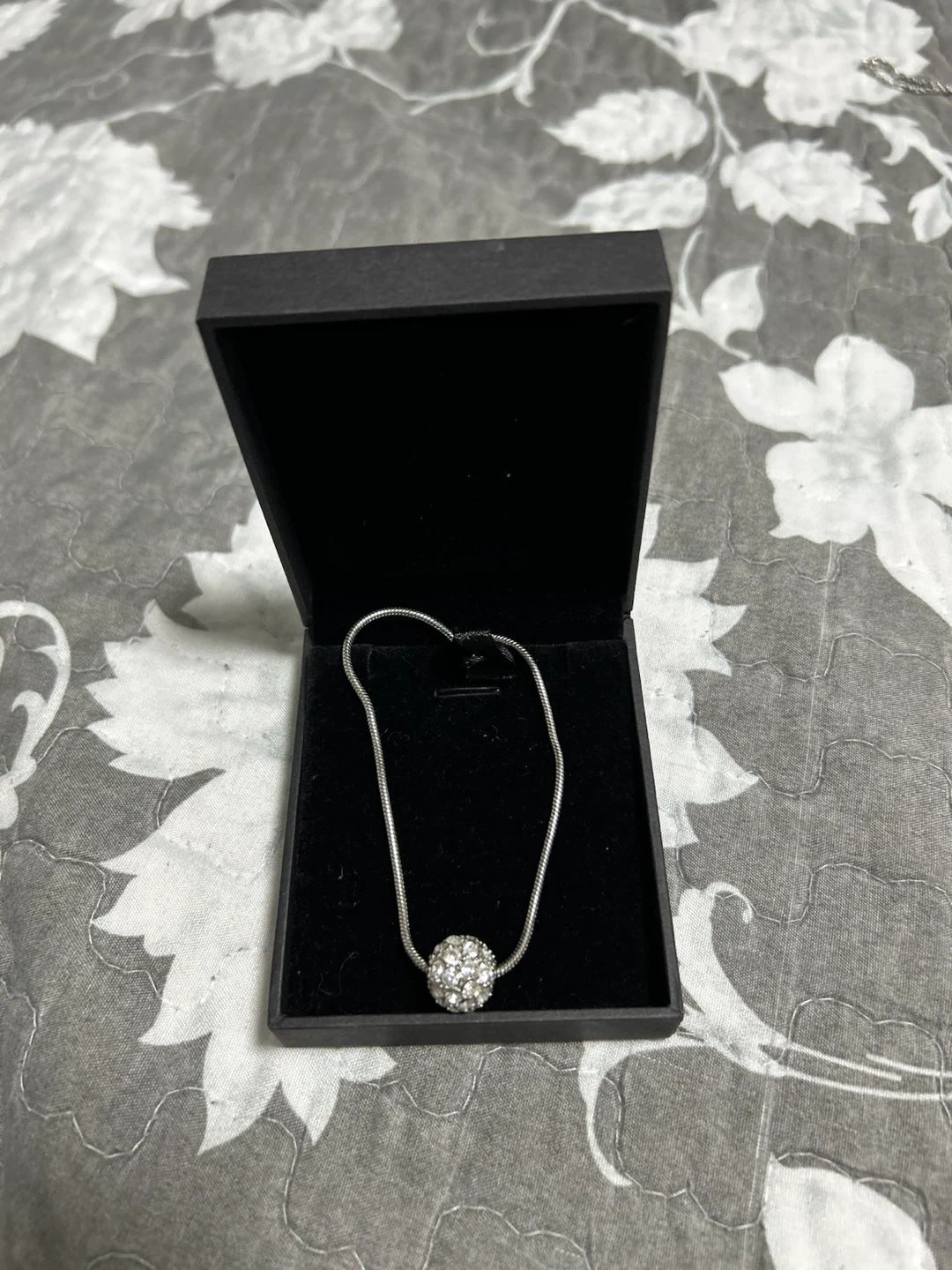 Swarovski crystal ball pendant necklace