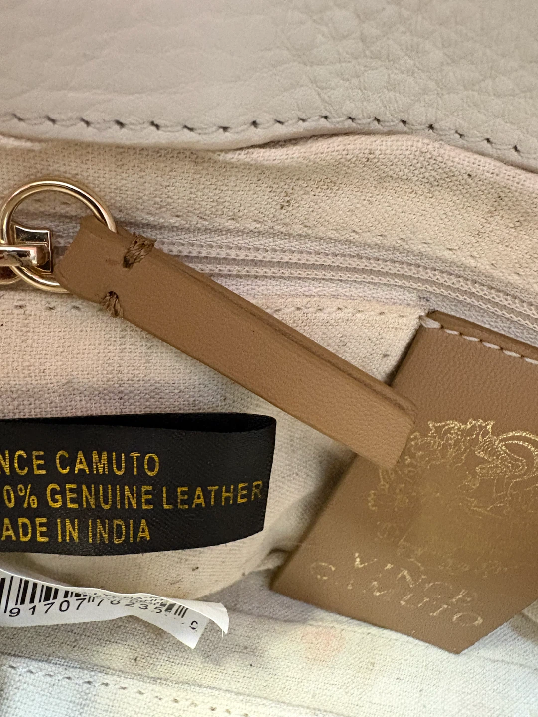 Vince Camuto “Lyona” Cream Leather Handbag - photo 4