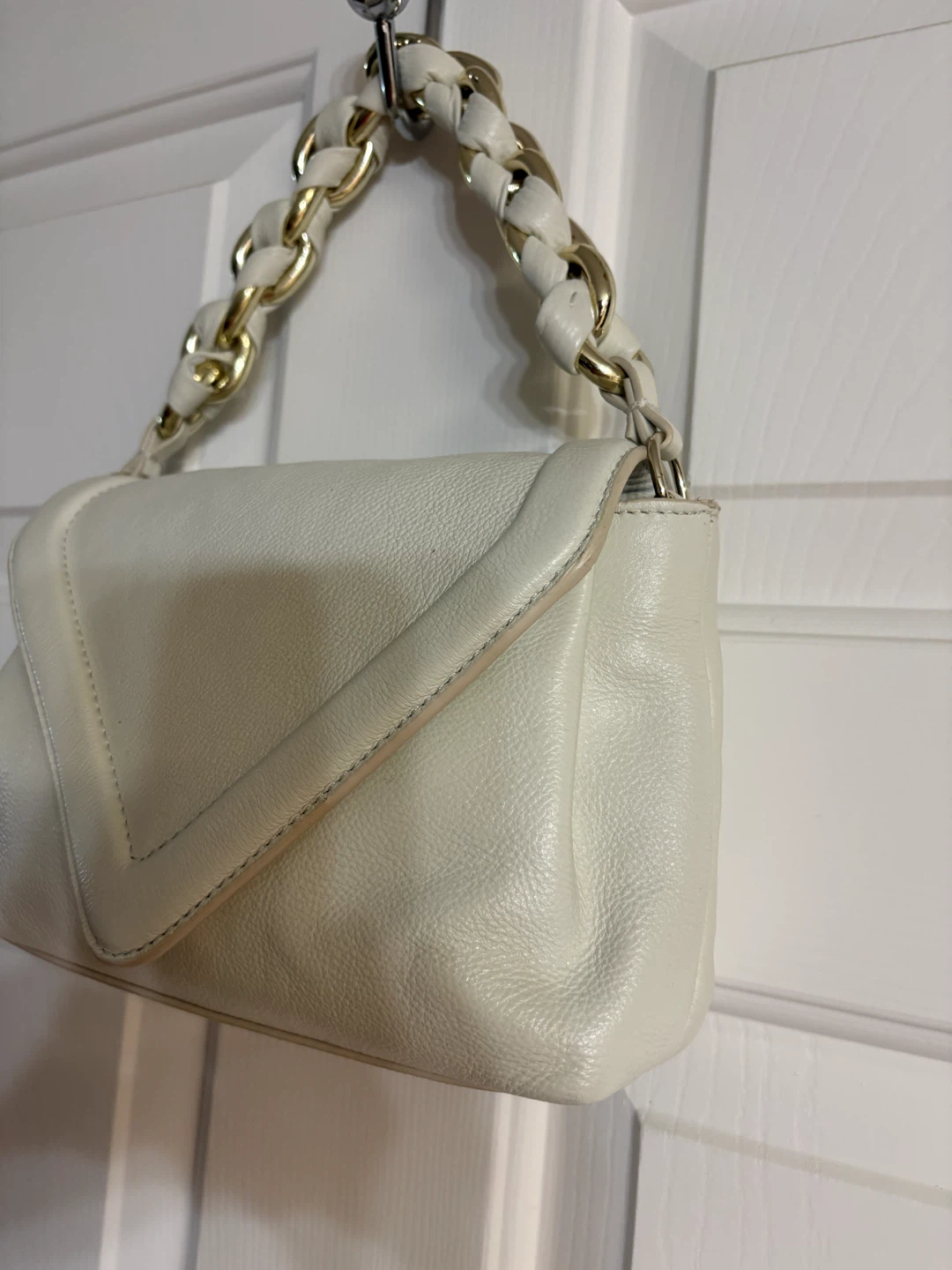 Vince Camuto “Lyona” Cream Leather Handbag - photo 5