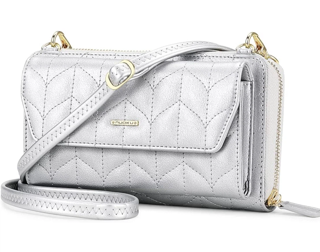 Nuoku Silver All-in-One RFID Wristlet Purse
