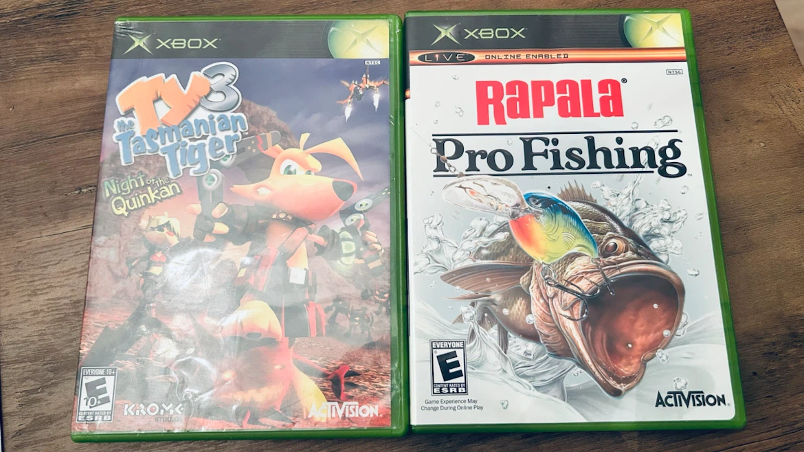 Original Xbox Games – TY 3 & Rapala Pro Fishing – 2 Games