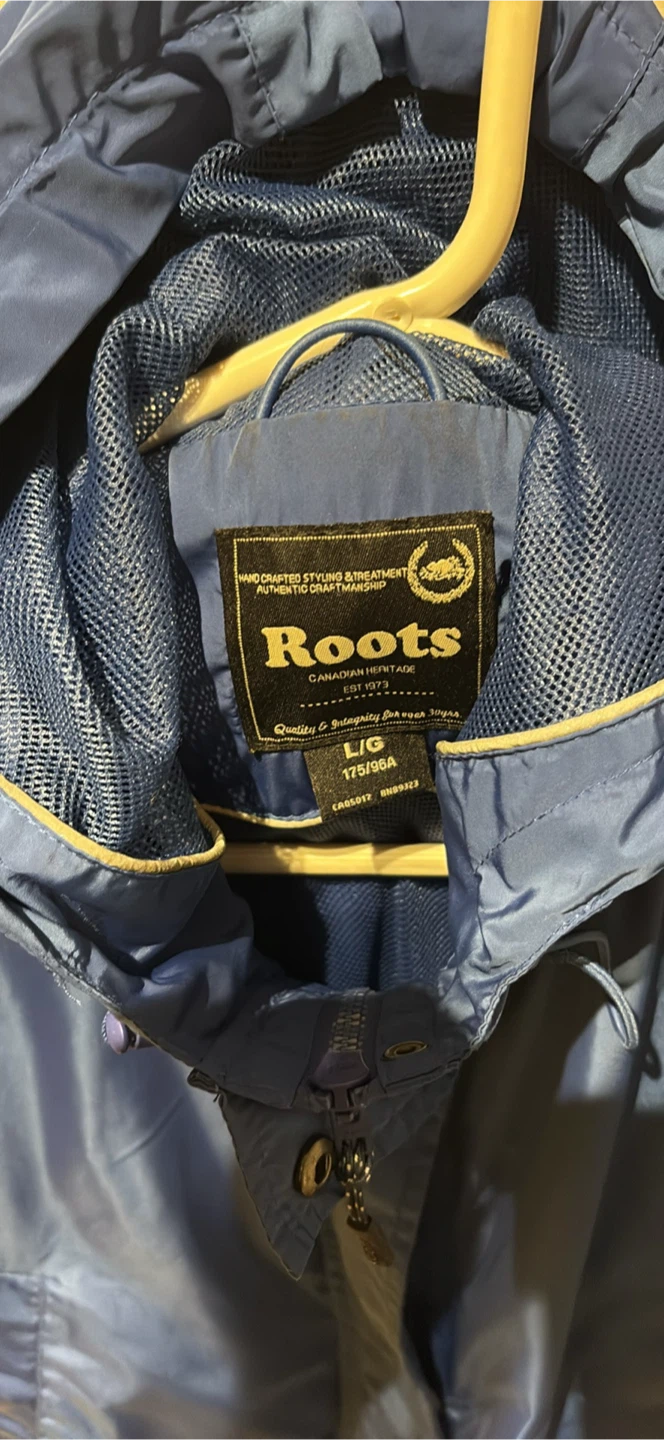Roots Canada Blue Hooded Windbreaker Jacket - photo 2