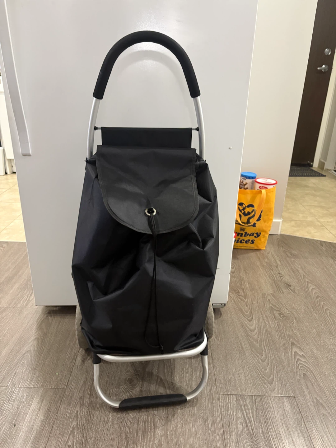 Black Rolling Shopping Cart