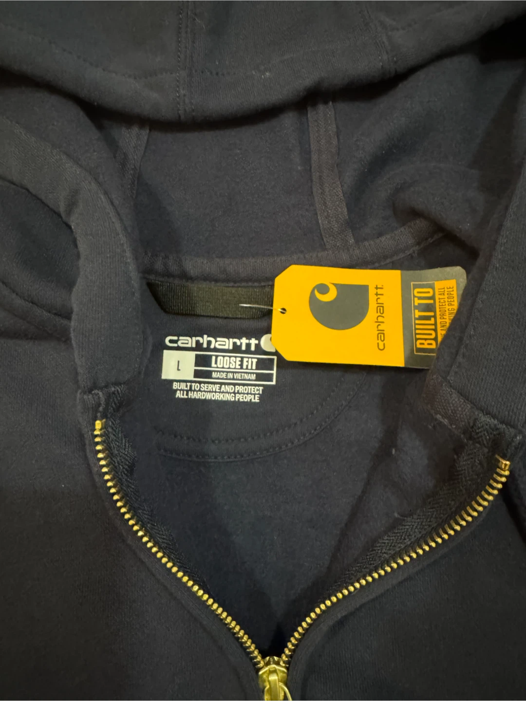 Carhartt Mens Dark Navy Hoodie Size Large - photo 2
