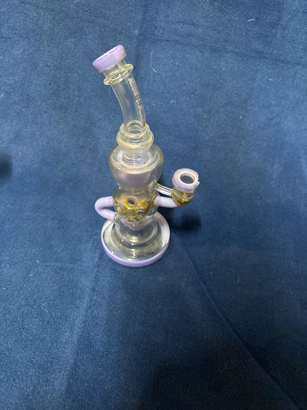 Nice Glass Purple Accent Glass Rig