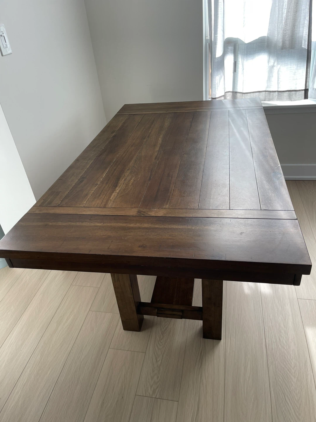 Extendable Solid Wood Dining Table - photo 2