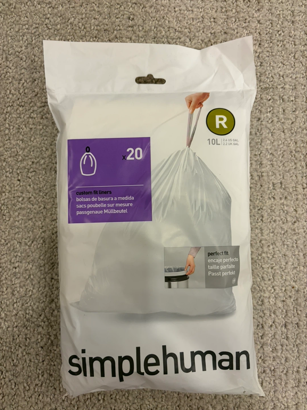 Simplehuman Trash Liners -  Code R 10L