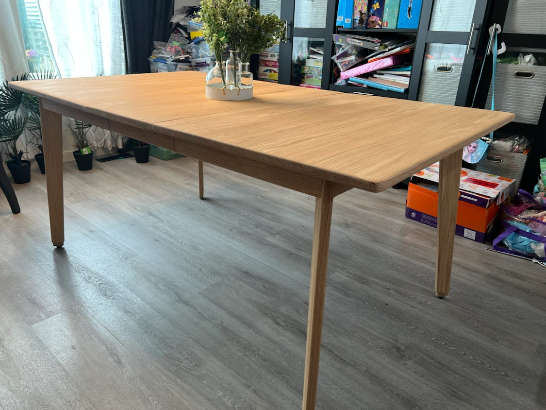 Solid oak dining table - photo 3