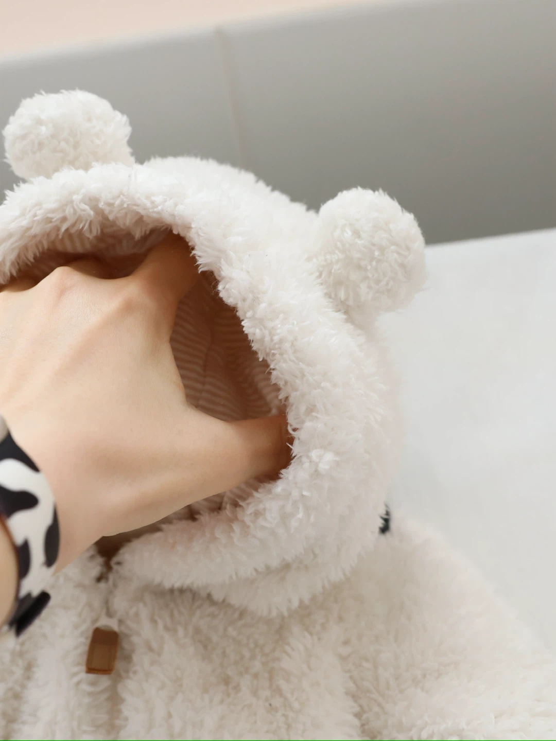 Carters baby teddy snowsuit bunting 3 months - photo 3