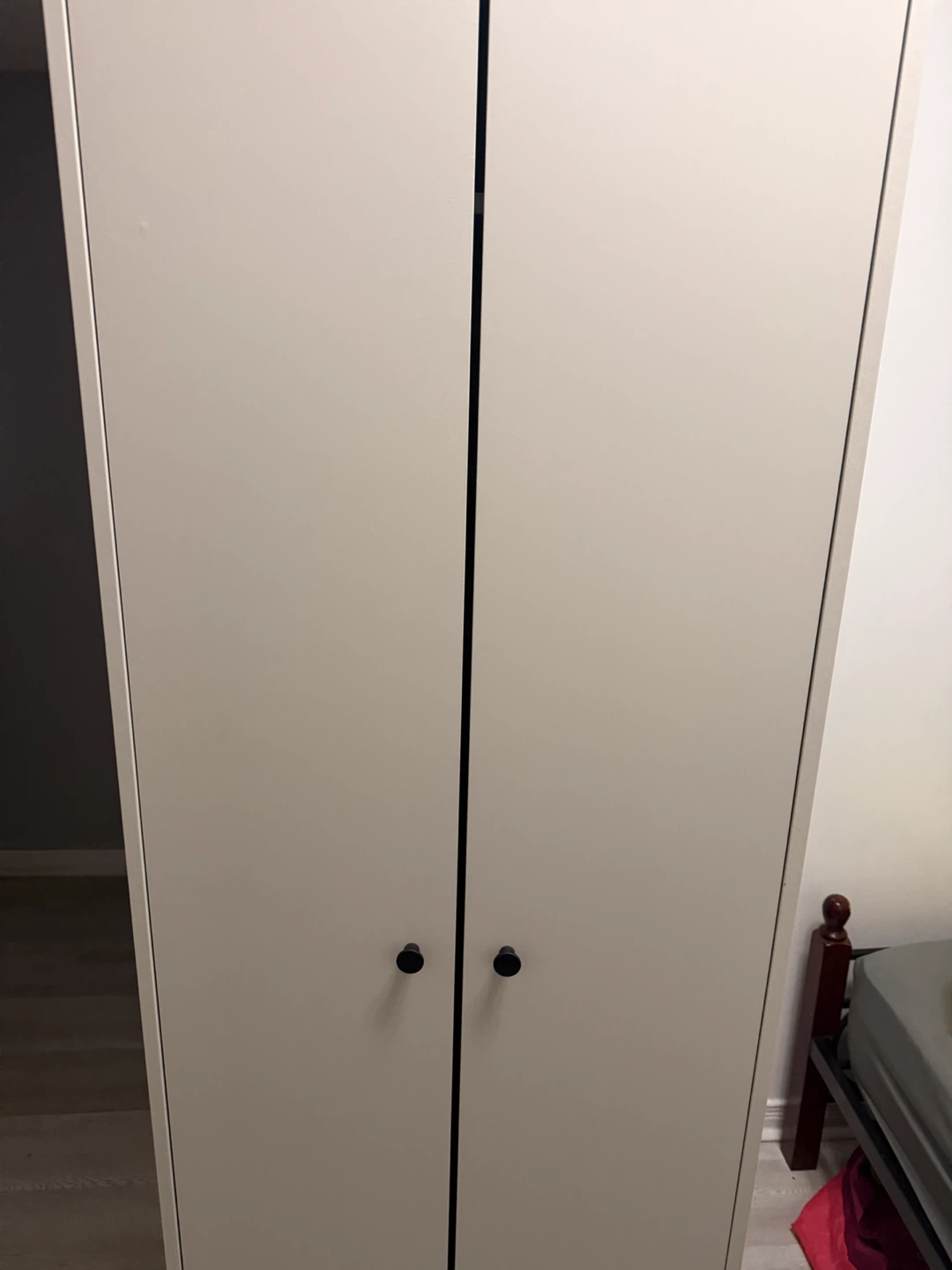 White Two-Door Wardrobe