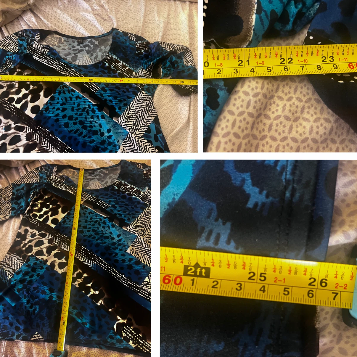 🔥3 for $6🔥Women’s +  Animal Print Patchwork Top (minor flaws) - photo 2