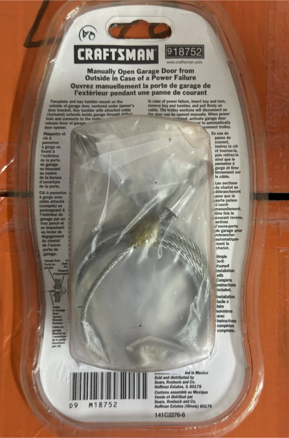 Craftsman Emergency Garage Door Key Release - photo 2