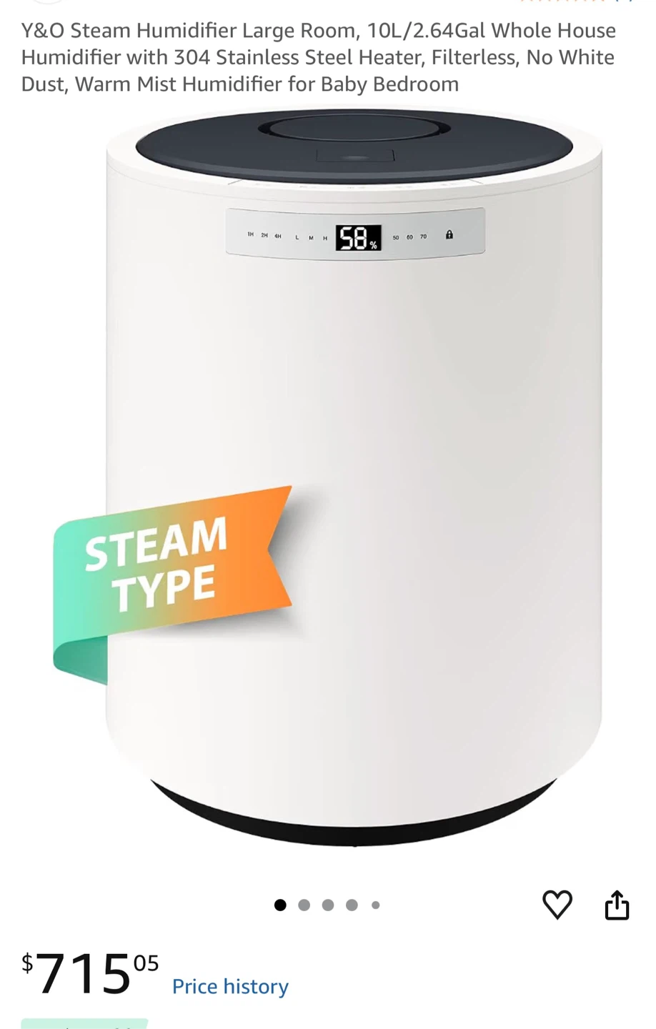 Y&O 10L Steam Humidifier