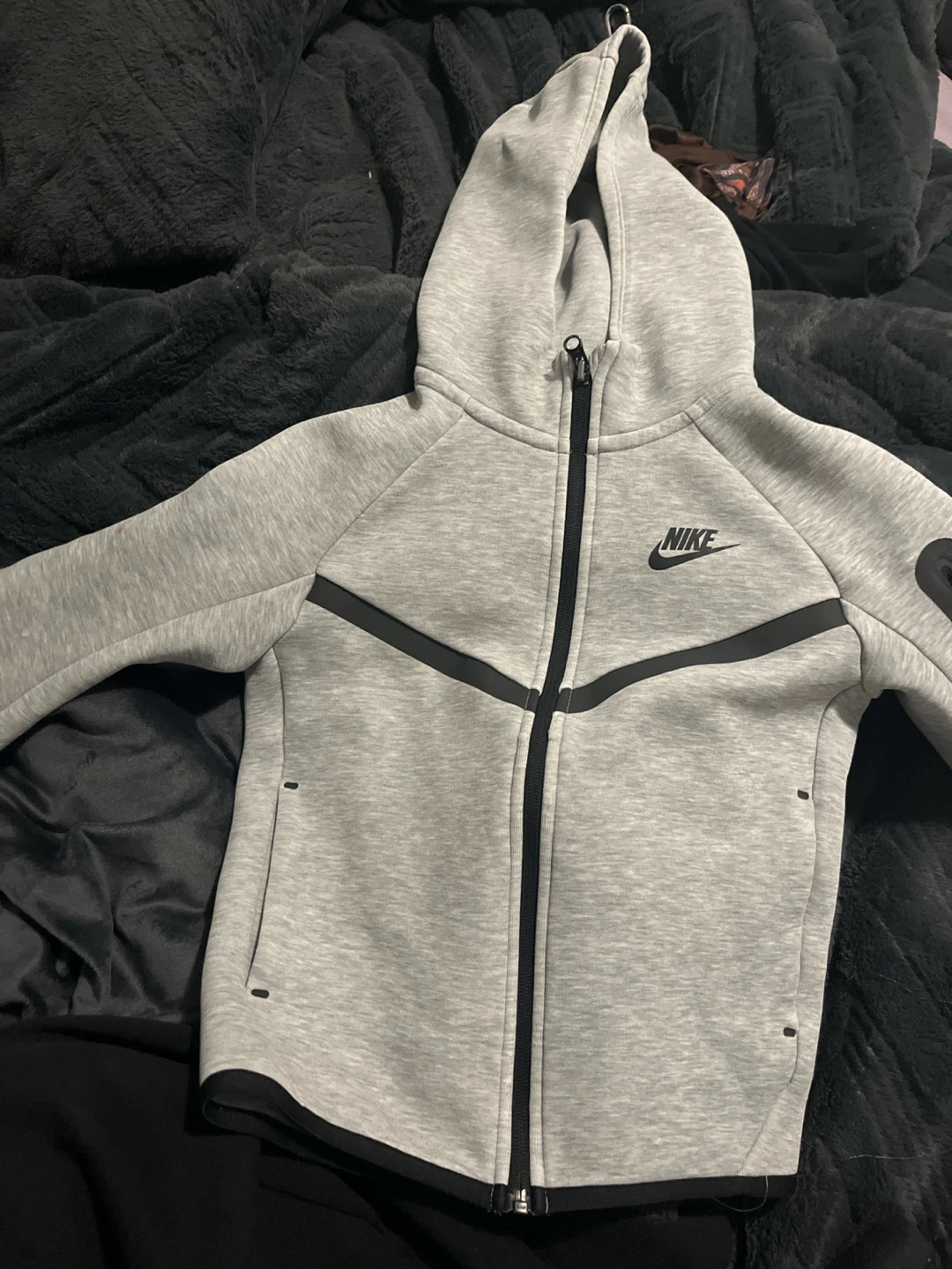 Nike Tech Fleece Full Zip Hoodie Grey Size Small - photo 2