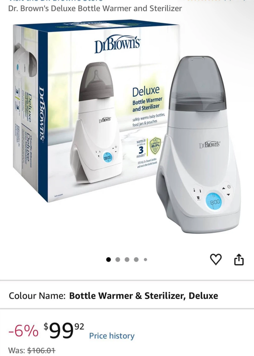 Dr. Brown's Deluxe Bottle Warmer and Sterilizer