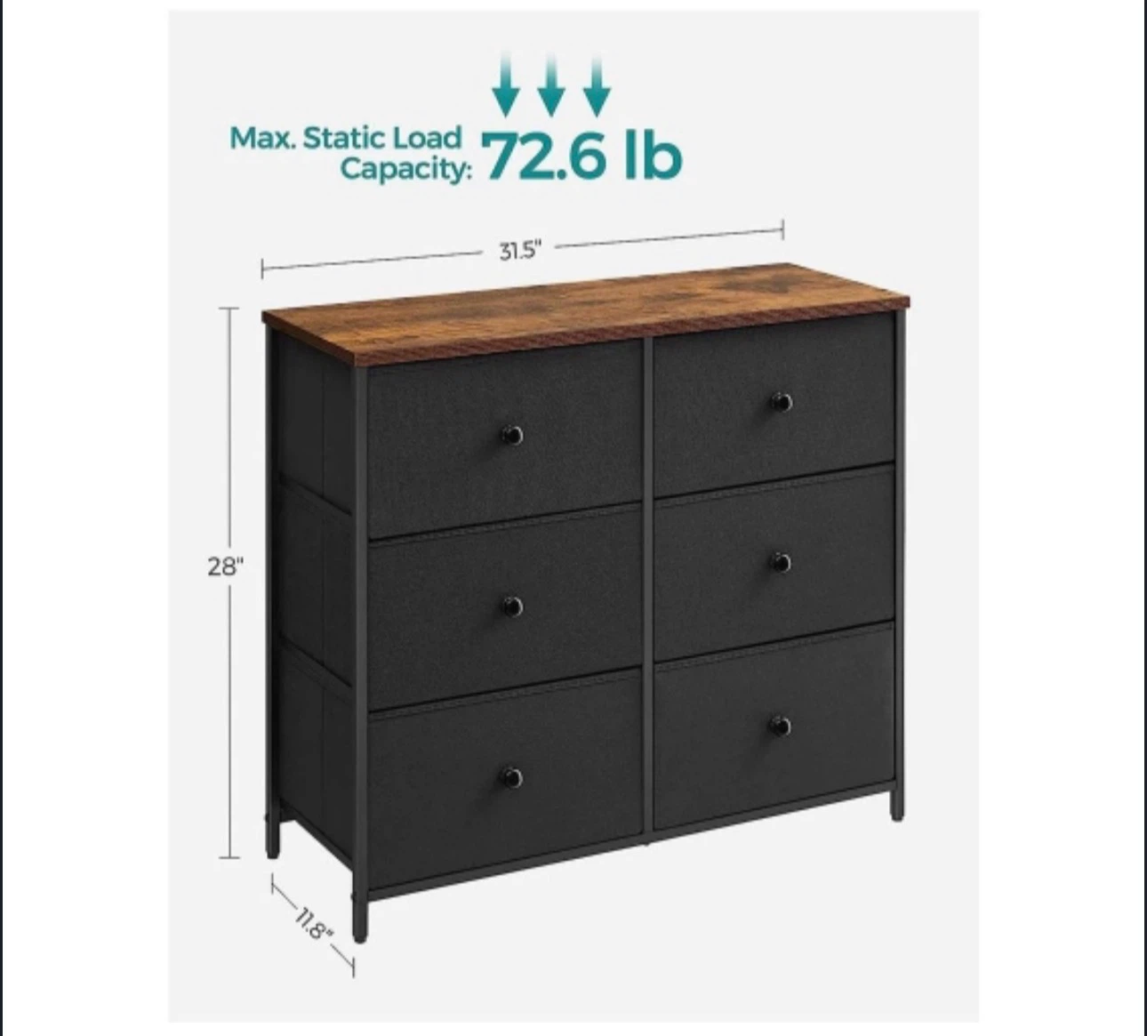 6 drawer dresser for bedroom - photo 5