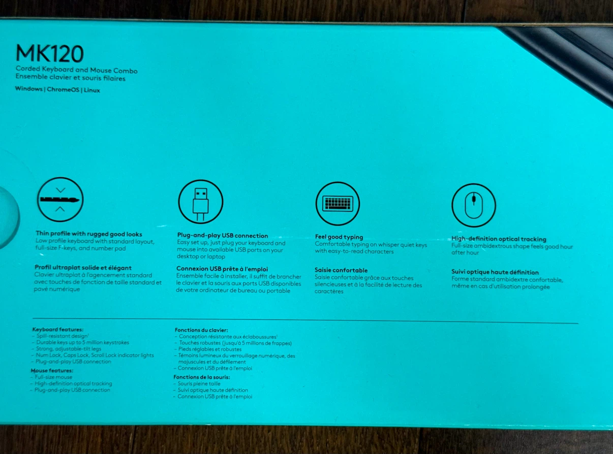 [NEW] Logitech MK120 Corded Keyboard and Mouse Combo - photo 4