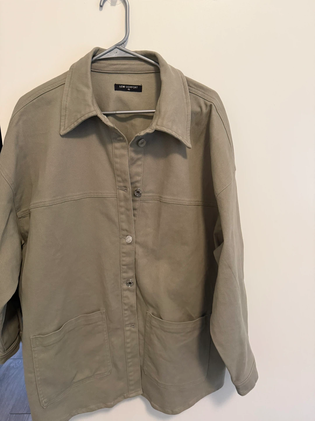 LCW Comfort Olive Button-Down Jacket