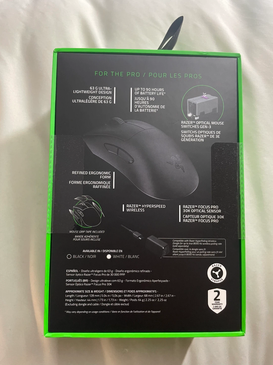 Razer DeathAdder V3 Pro Wireless Gaming Mouse - photo 2