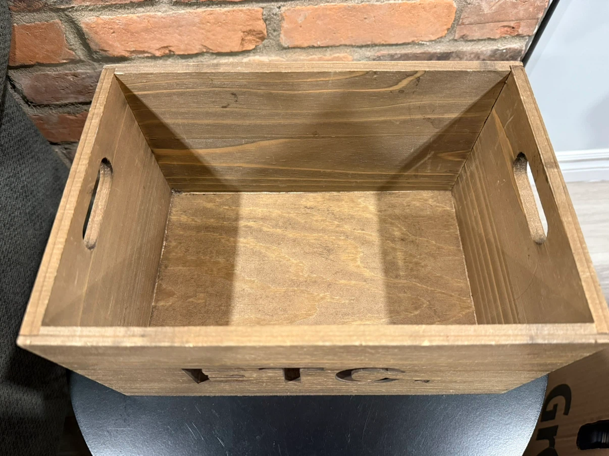 Rustic Wooden Storage Crate - photo 2