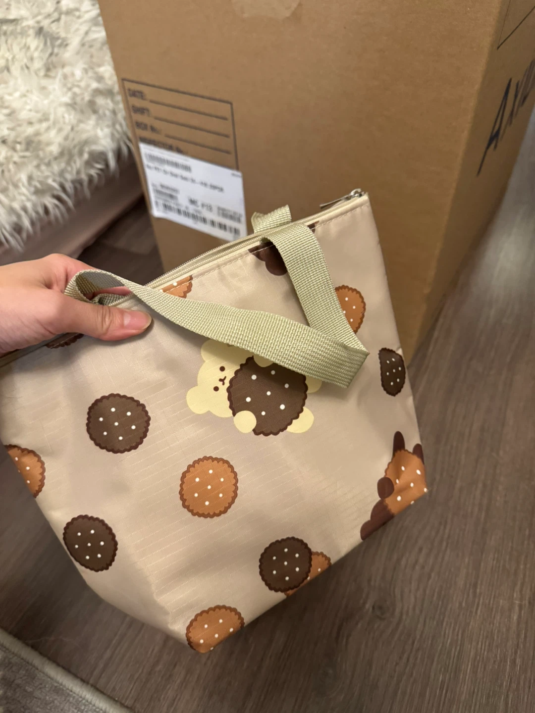 Bear Cookie Insulated Lunch Bag
