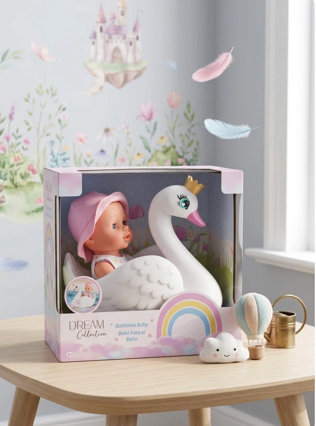Dream Collection Bathtime Baby Doll and Swan