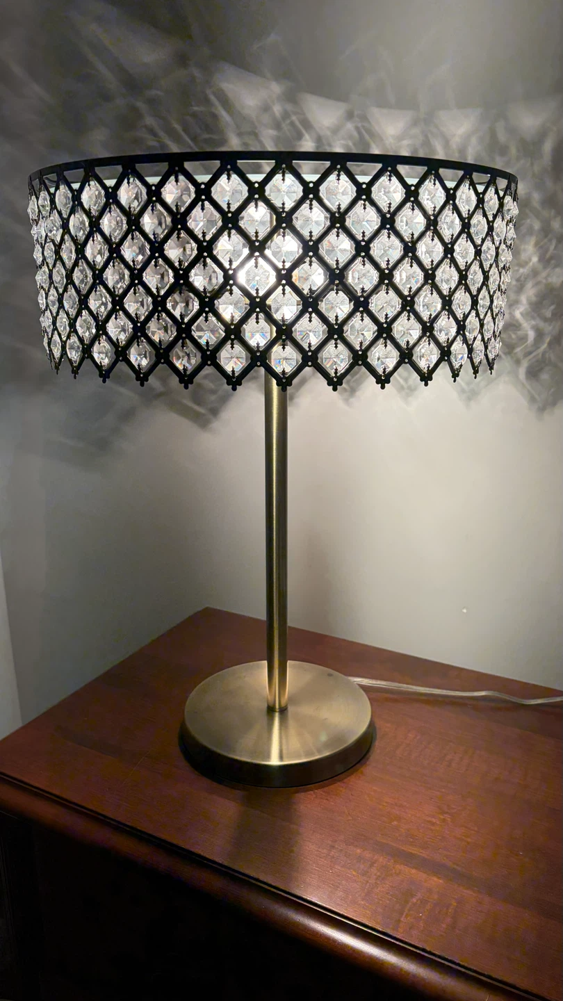 Crystal and Brass Table Lamps