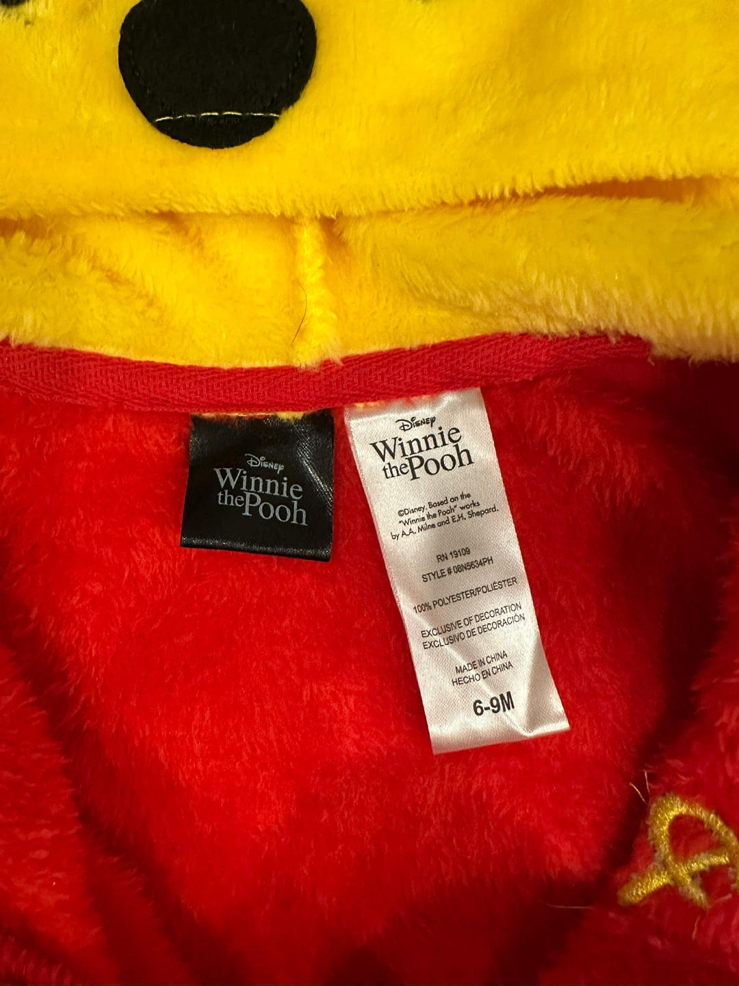 Disney Winnie the Pooh Baby Costume - 6-9 M - photo 3