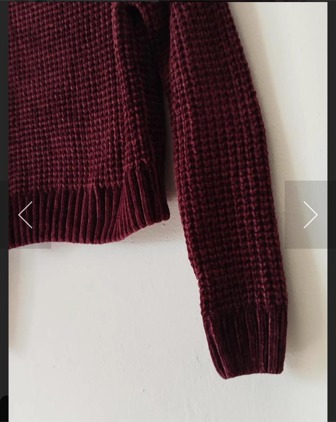 Burgundy Mock Neck Chenille Sweater - photo 4