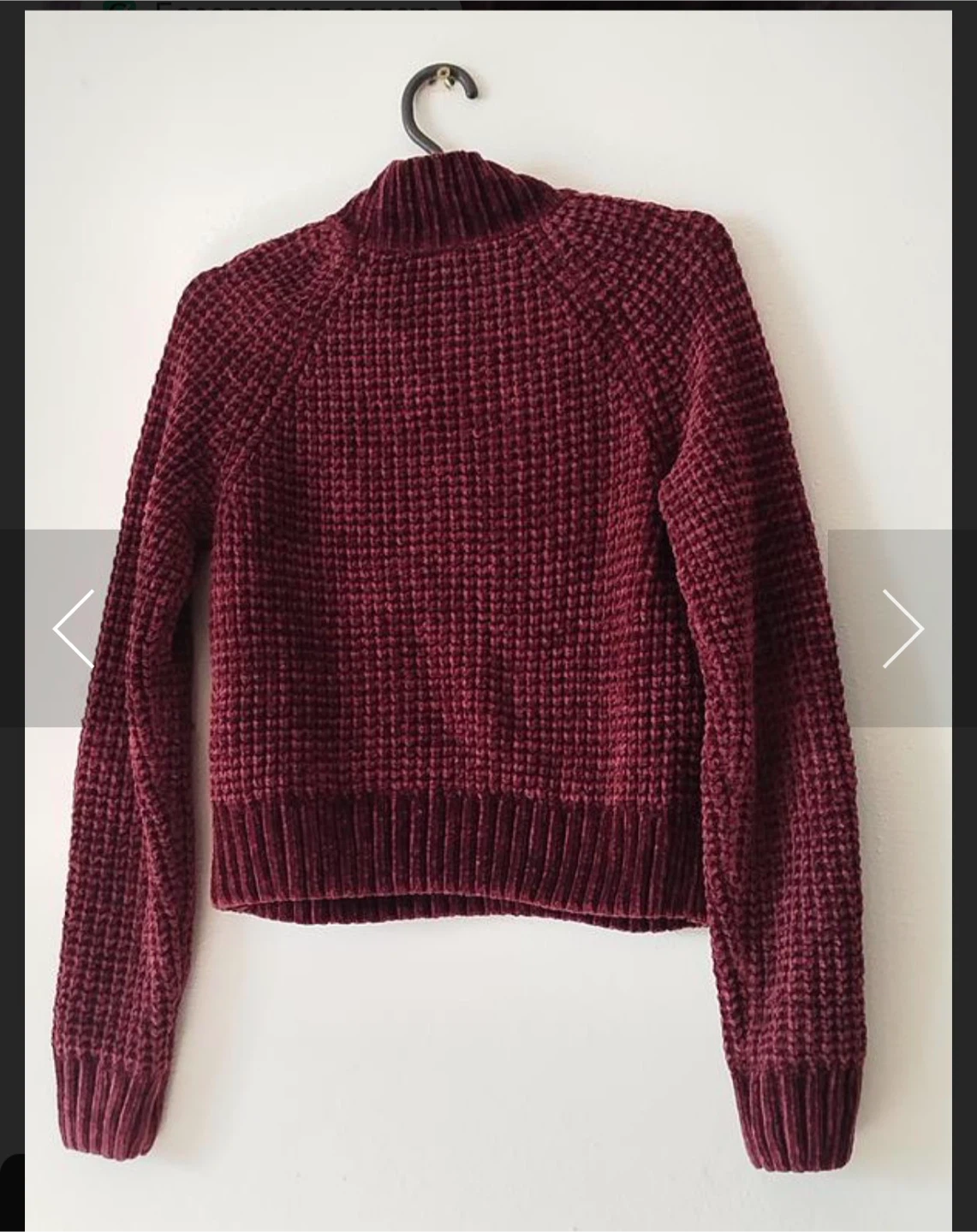 Burgundy Mock Neck Chenille Sweater - photo 5
