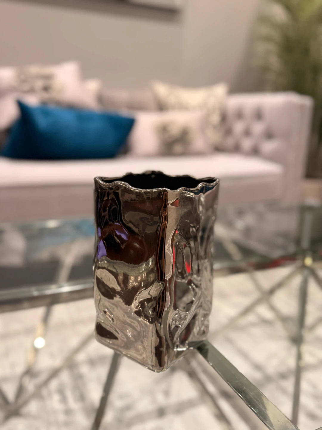 Contemporary Silver/Chrome Tabletop Decor Accent Set (3 Pieces) - photo 3