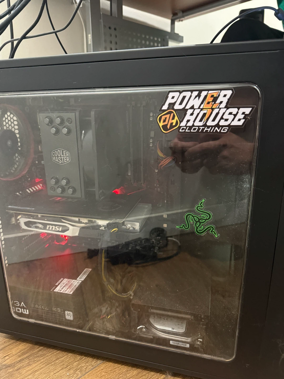 Gaming Desktop Setup with Keyboard, Mouse and Headset