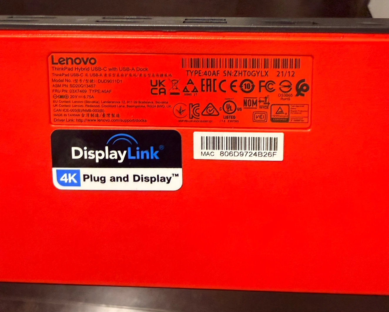 Lenovo ThinkPad Hybrid USB-C with USB-A Dock - photo 2