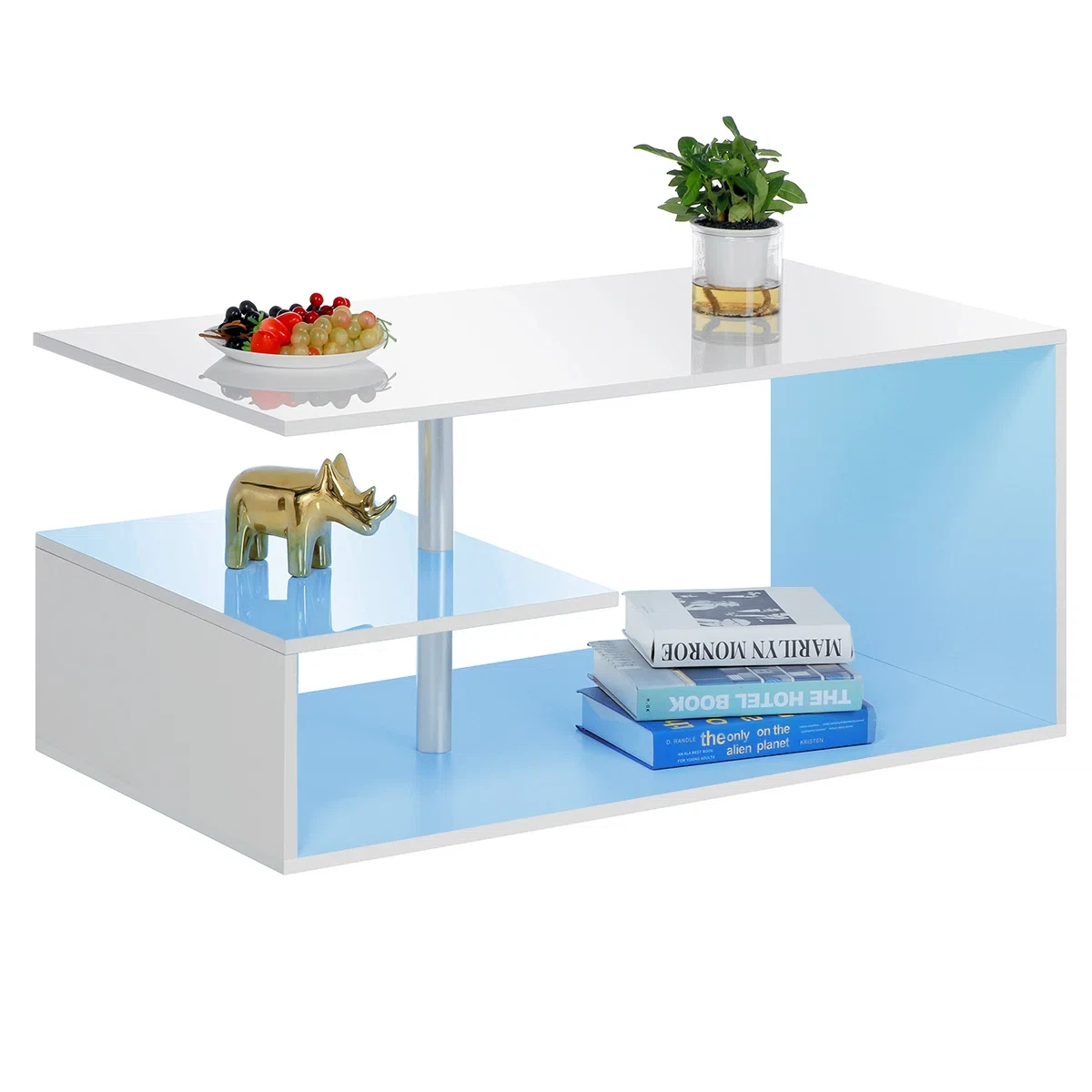 Modern LED Coffee Table with Storage