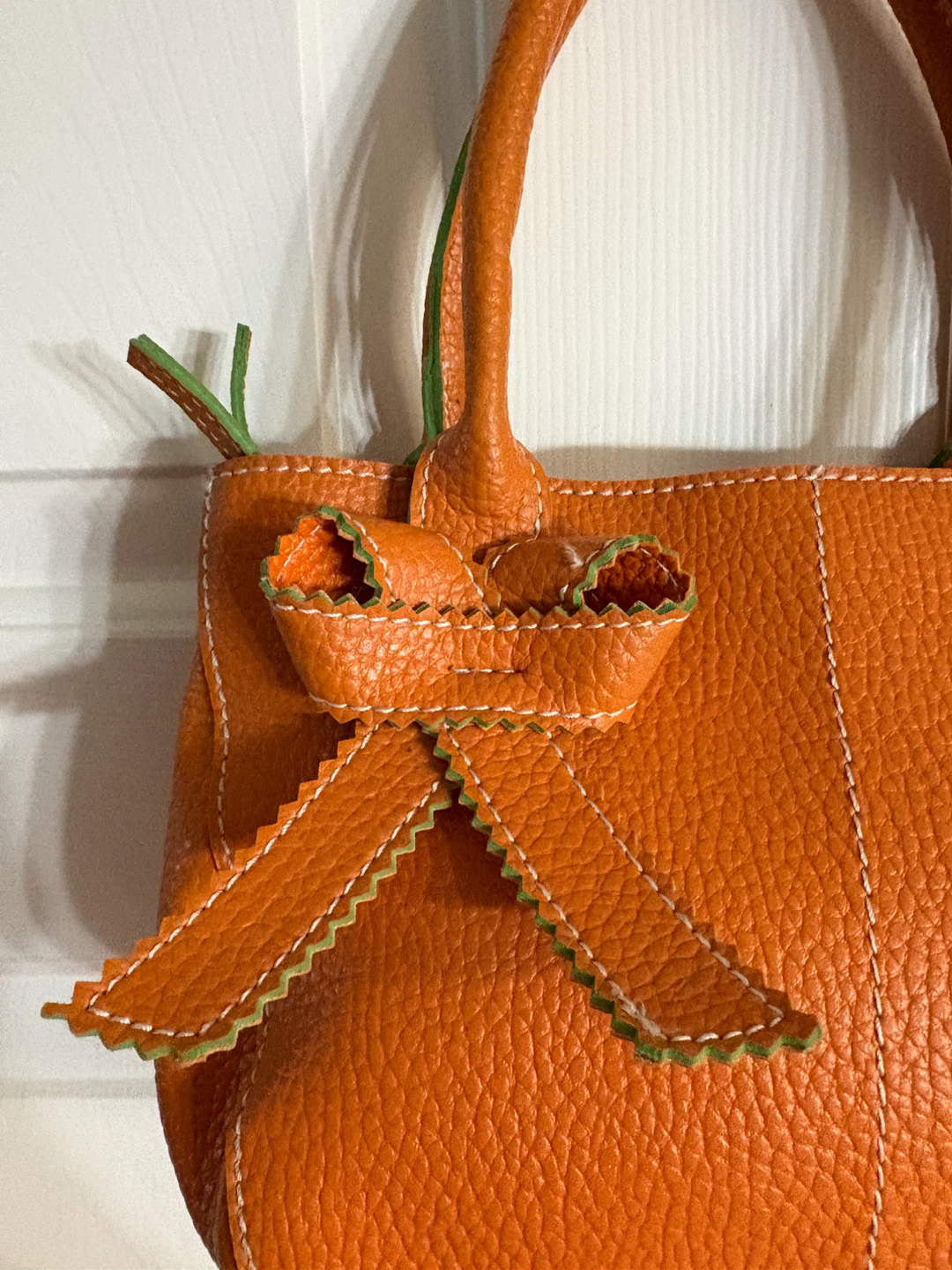 Mellow World Orange Handbag with Bow Detail - photo 2