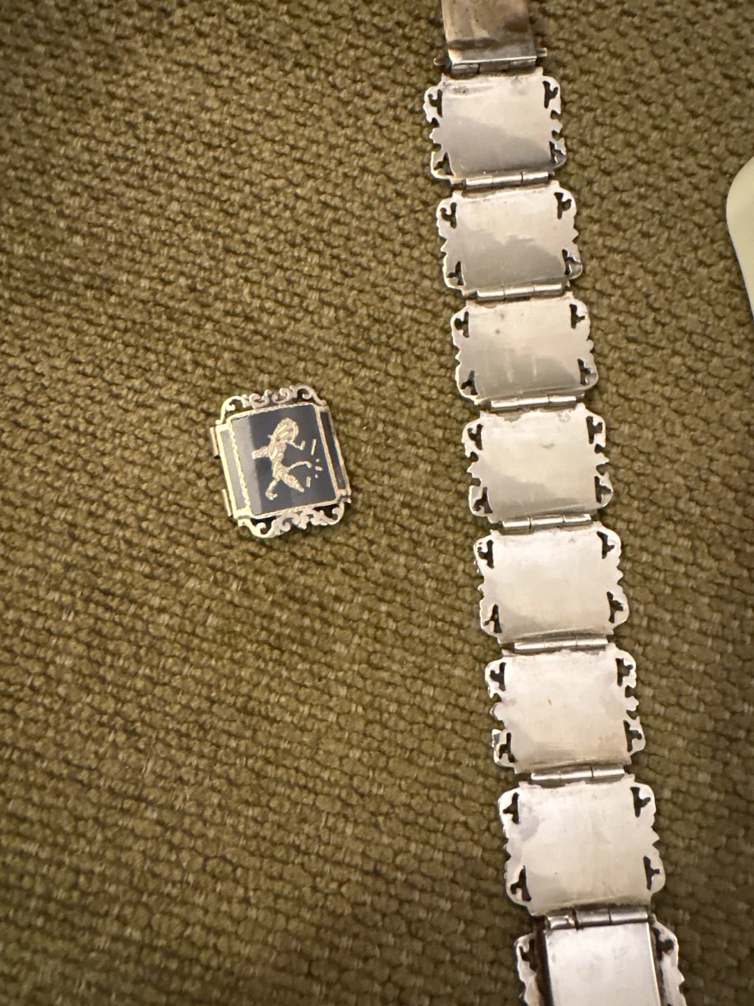 Vintage Nielloware Thai silver Bracelet - photo 4